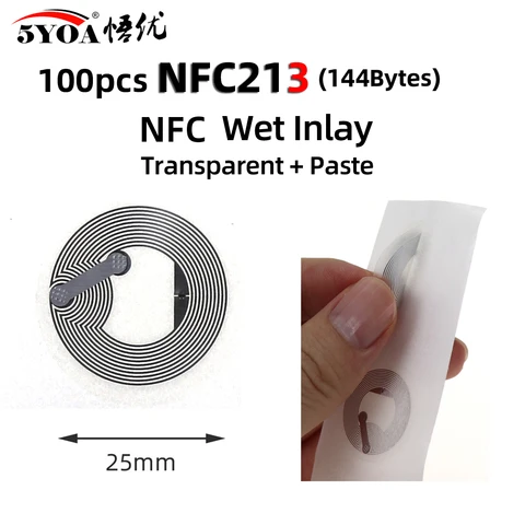 100 шт. Ntag213 Ntag215 Ntag216 NFC Tag 13,56 МГц ISO14443A стикер Ntag 213 NFC для телефона доступны RFID-метки наклейка s клейкая этикетка