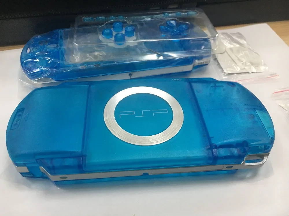 Прозрачный чехол синего цвета для PSP 3000 1000 2000 игровая консоль Сменный Чехол с