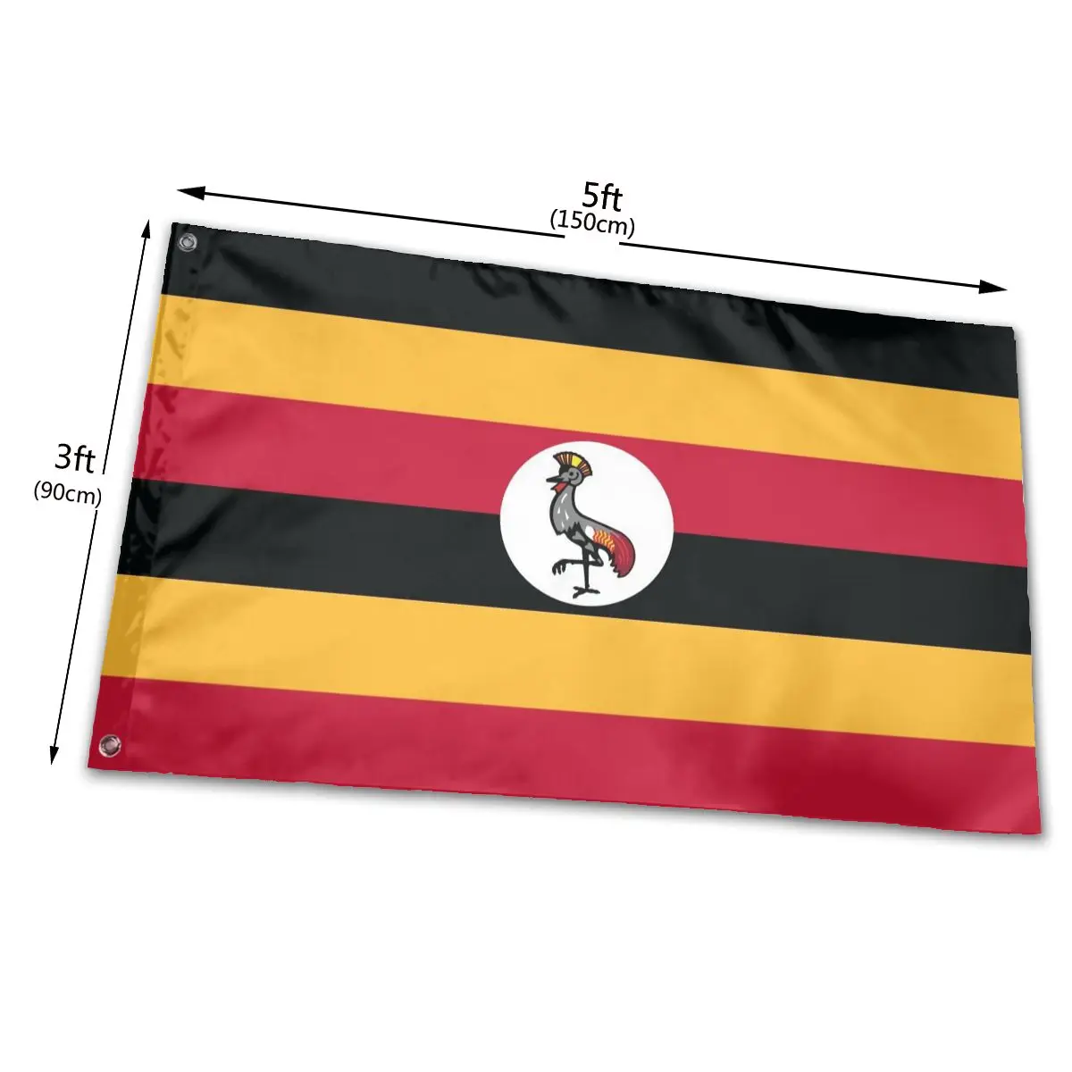 90x150 см угандский флаг | Дом и сад