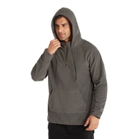 mens autumn and winter fashion zip neckline design double sided polar fleece plus size hoodie mens outdoor solid color sweater