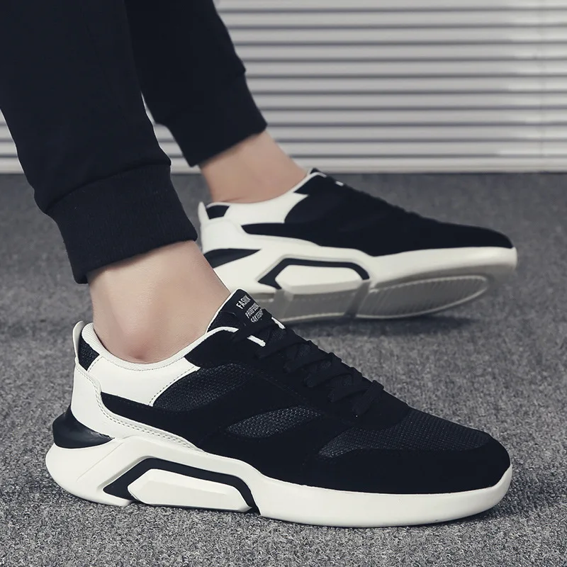 2019 Новый Мода кроссовки Мужская обувь с дышащим наружным слоем не сужающийся