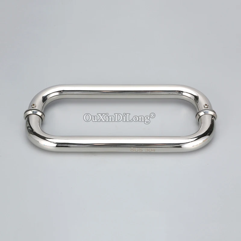 

Brand New 2PCS 304 Stainless Steel Frameless Shower Sliding Door Handles O Shape Glass Pull / Push Door Handles