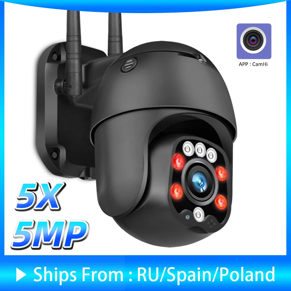 

5MP Wifi PTZ Camera Outdoor 5X Optical Zoom 1080P Security IP Camera CCTV Surveillance H.265 P2P ONVIF Audio Speed Dome Camera