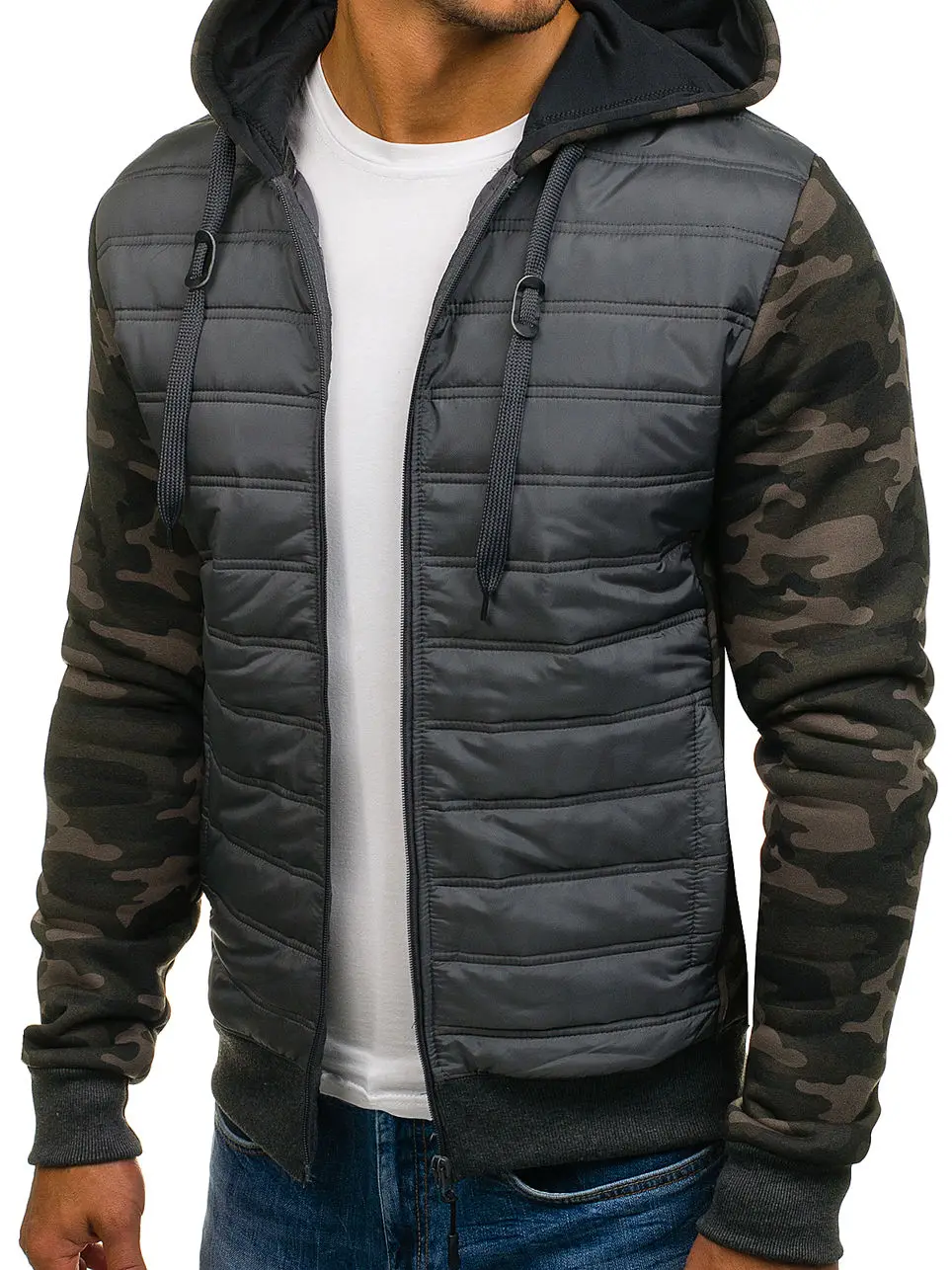 ZOGAA зимняя камуфляжная куртка Мужские повседневные толстовки теплое пальто с капюшоном мужская армейская Лоскутная куртка-бомбер мужская одежда верхняя одежда