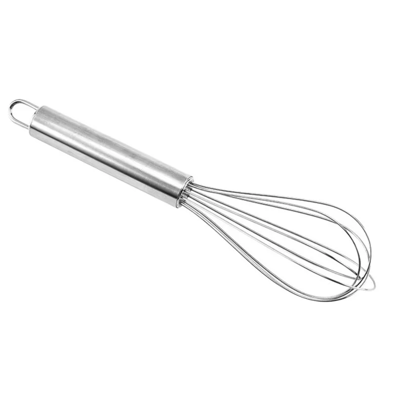 

s 1 PC Durable Handle Whisk Stainless Steel Kitchen Balloon Wire Egg Beater Tool