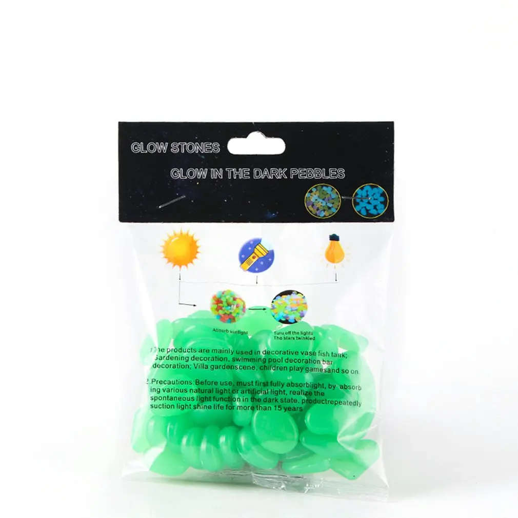 50 шт. Искусственный цветной светящийся камень с флуоресцентным камнем блестящий