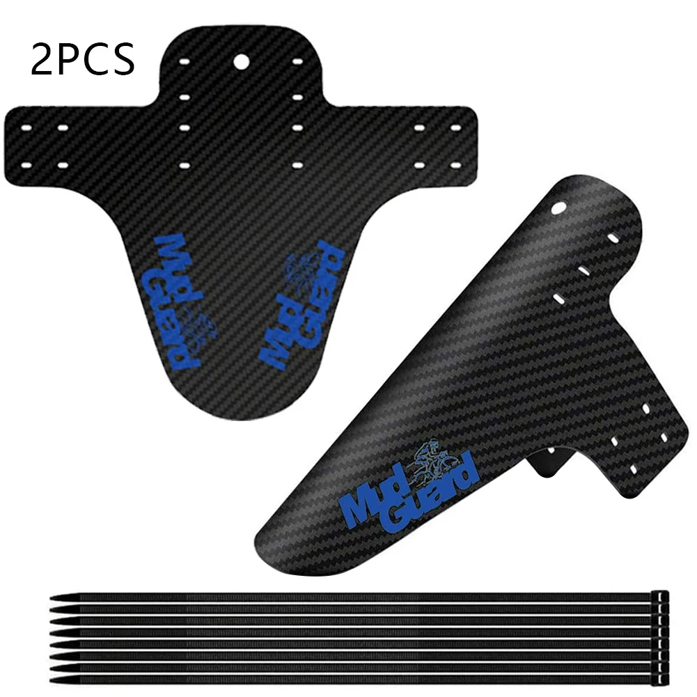 

Mountain Bike Splash Guard Bicycle Fenders Mudguard Bicycle Mud Flaps Carbon Fiber Pattern for Wheel Tire Tyre Blue 2 Sets