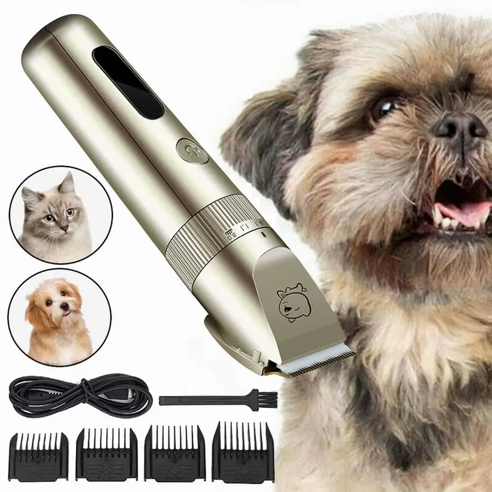 

Pet Cat Dog Hair Trimmer Rechargeable Animal Grooming Clippers Shaver Electric Scissors Dogs Hair Cutting Machine Safe 2020NEW