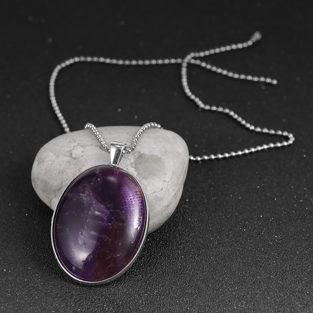 Женское и мужское ожерелье с натуральным камнем тигриным глазом опалом