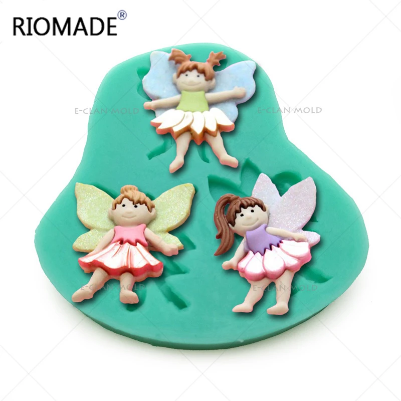 Красивая силиконовая форма Elf Girl формы для помадки инструменты украшения тортов