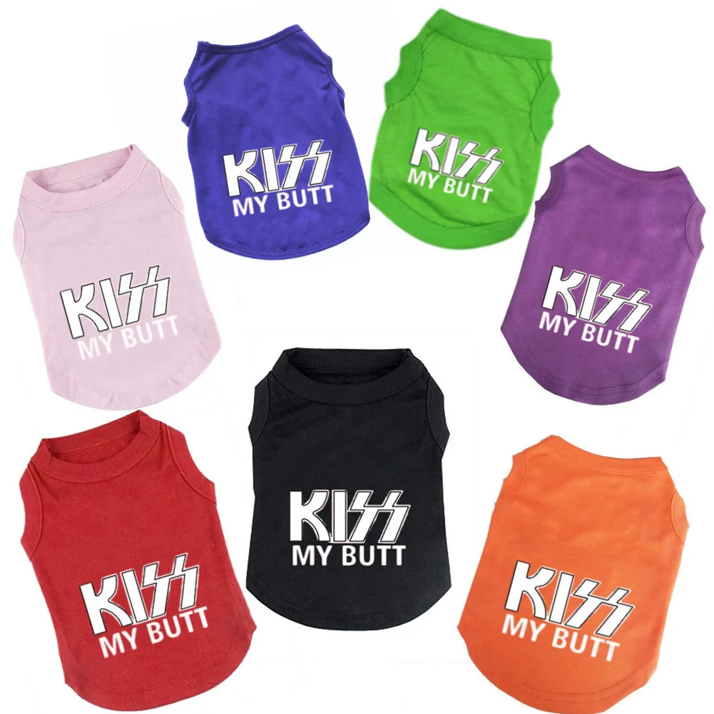 

Pet Supplies Summer New Comfortable Breathable Printed Letter Vest T-shirt Short Sleeve Shirt Puppy Dog Clothes