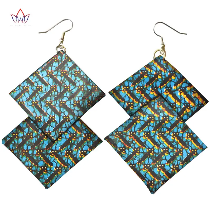 2020 новые стильные разноцветные этнические серьги Анкара с Африканским принтом