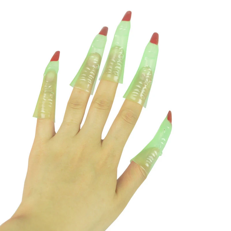 Зомби искусственные пальцы ведьминские ногти набор крышки Хэллоуин реквизит