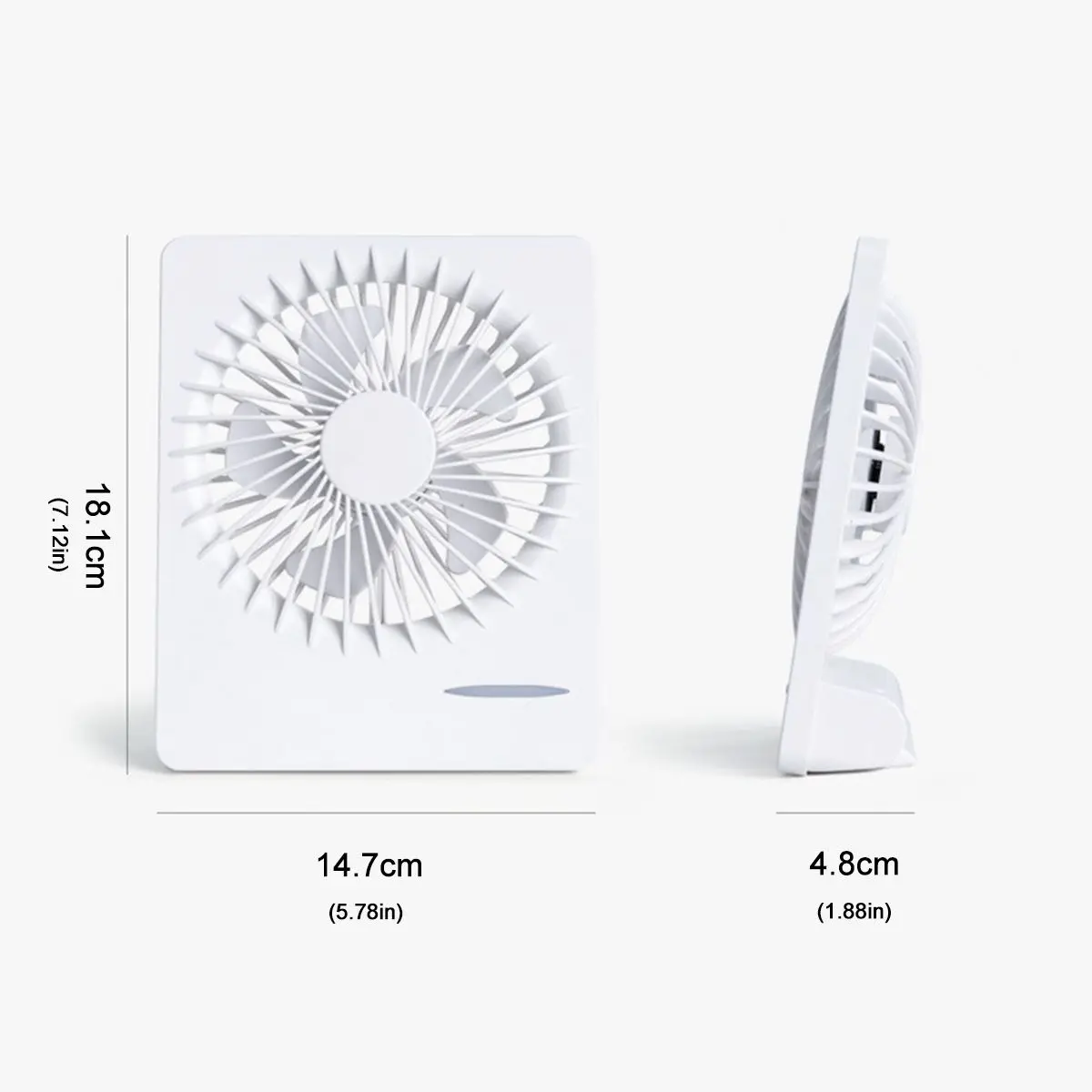 

Portable 5 Blades Rechargeable Office Desk Mini Fan Electric Cooling Fan Low Noise 3 Gear Adjustment Air circulation Fresh Air