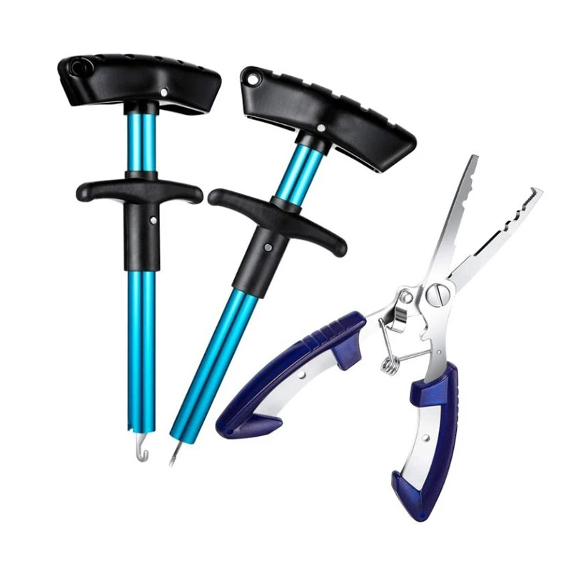 

2 предмета рыболовный крючок для удаления Т-образная Съемник вытяжной крючок сепаратор и 1 шт. Нержавеющая сталь рыболовные плоскогубцы для...