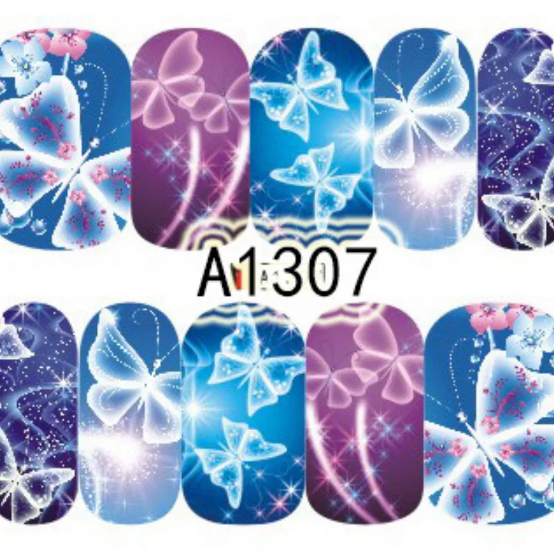 Переводные наклейки для ногтей 12/50 листов водные переводные с животными