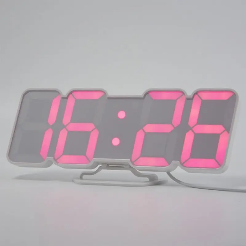 115 Color LED 3D Digital Desk Wall Clock 12/24h Thermometer Remote/Vioce Control R7RC | Дом и сад