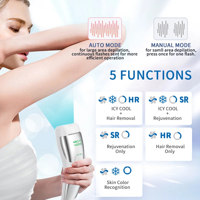 Лазерный эпилятор Lescolton 5 в 1 IPL аппарат для удаления волос с сапфиром функцией