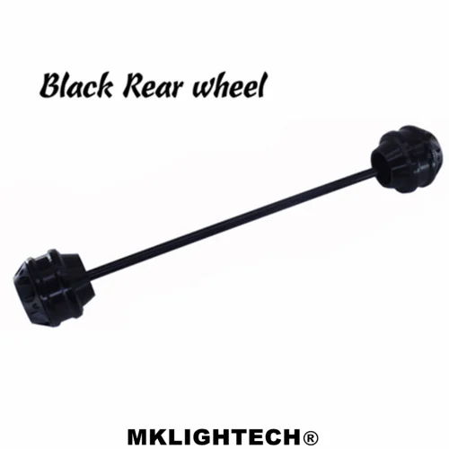 Mklighttech CNC Модифицированная Передняя и задняя вилка для мотоцикла, осевые ползунки, Защитная крышка для DUCATI Multistrada 620 2003-2006 - Цвет: Black rear wheel