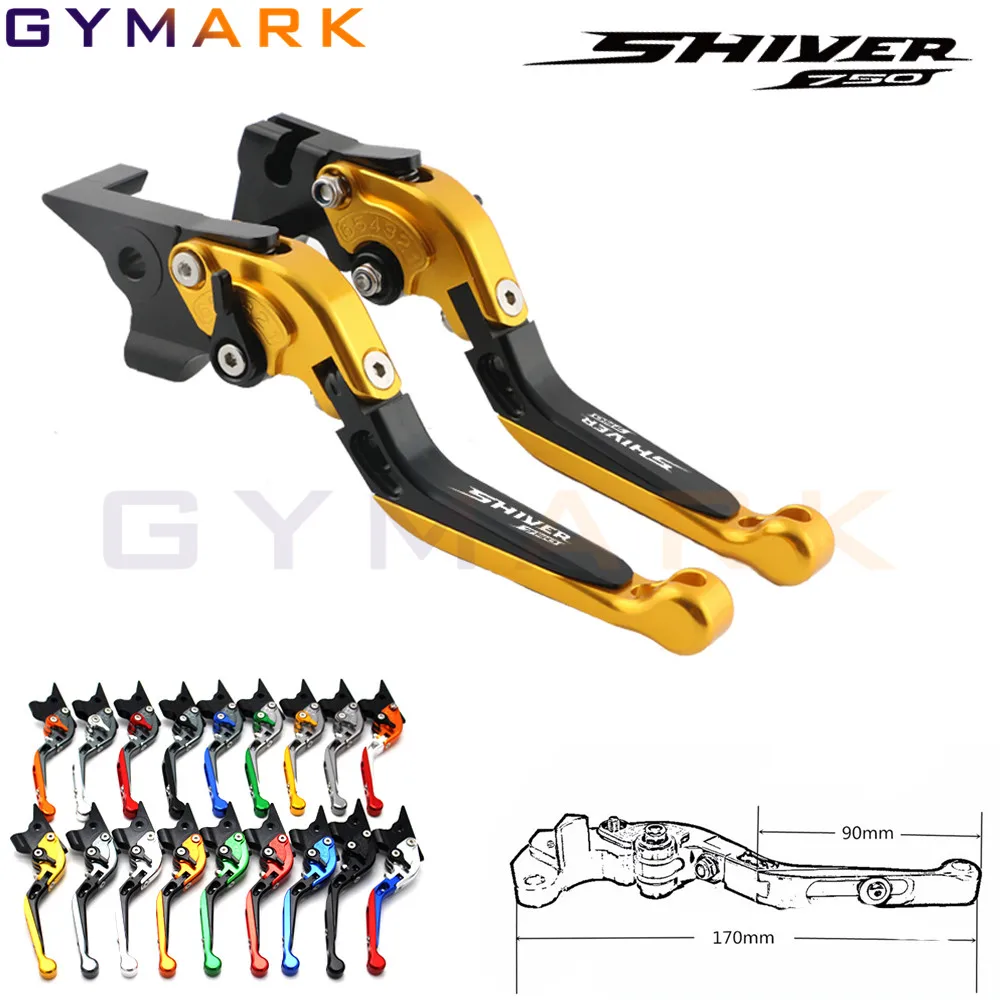 Выдвижные CNC Регулируемые тормозные рычаги сцепления для мотоцикла Aprilia Shiver 750 GT