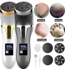 Электрическая пилка для ног, перезаряжаемая, водонепроницаемая, для удаления жесткой кожи, с 3 роликами, пилка для ног, для жесткой и омертвевшей кожи