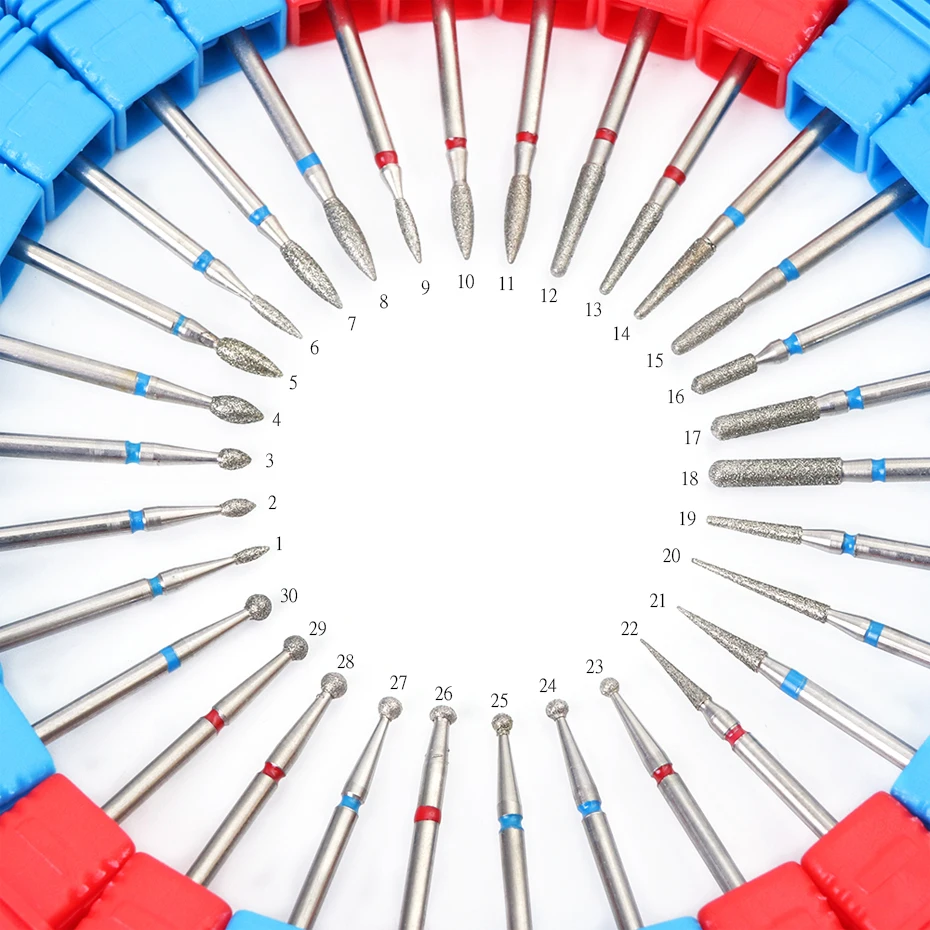 Набор алмазных сверл для ногтей безопасный Фрезерный резак маникюрных фрез