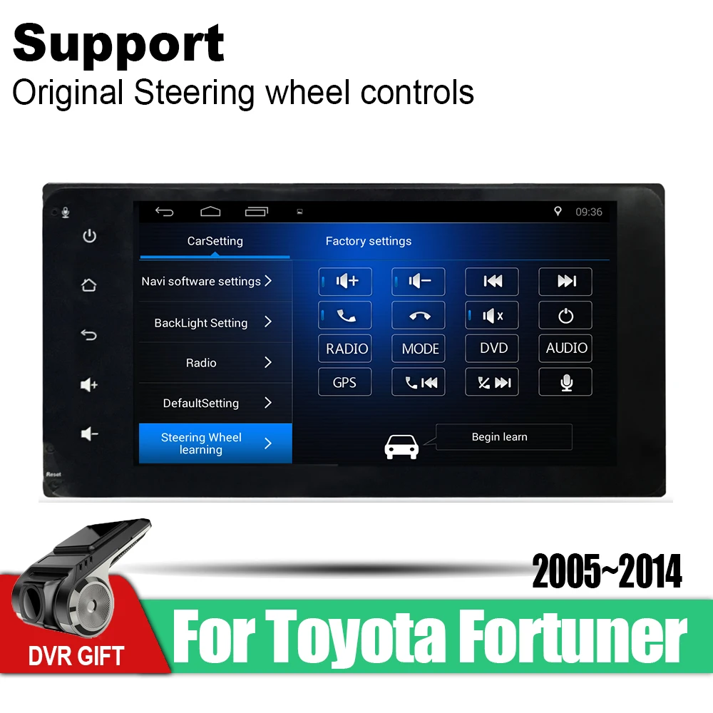Для Toyota Fortuner 2005 ~ 2014 2Din Android автомобильное радио Wifi Авторадио HD 1024*600 Tochscreen GPS