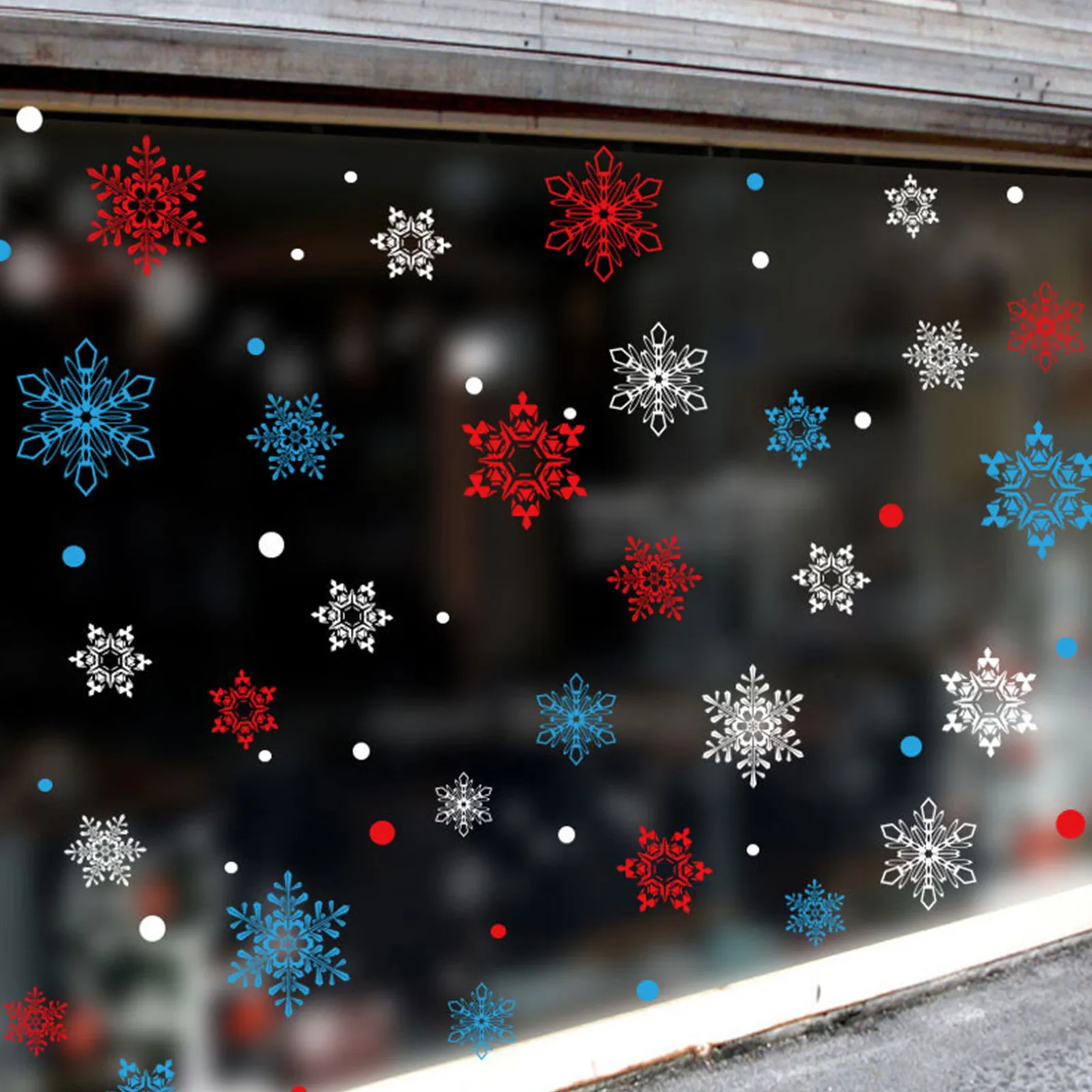 Christmas Snowflake Window Sticker Wall Stickers Room Decals Decorations for Home New Year 2022 | Дом и сад