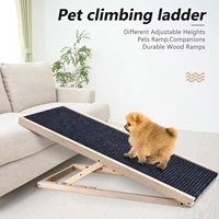 portable dog car step stairs ramp ladder support up to 110lb non slip carpet surface adjustable heights pets ramp for dogs cats