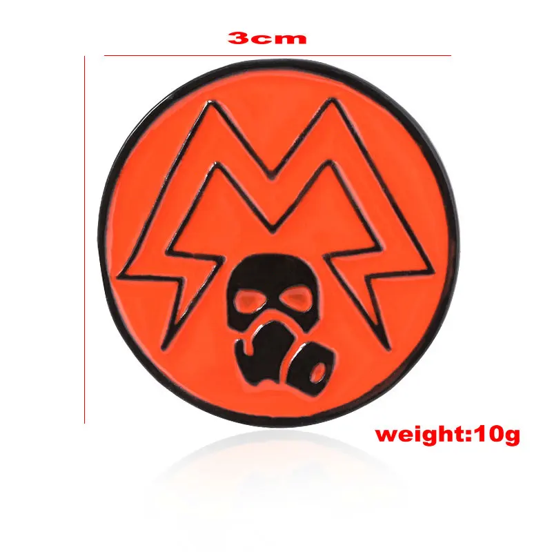 

ZXMJ PC New Game Metro:Exodus 2033 Brooch Pin Metal Enamel Badge Cosplay Jewelry Gift Vintage Souvenir Lapel clothes Pins