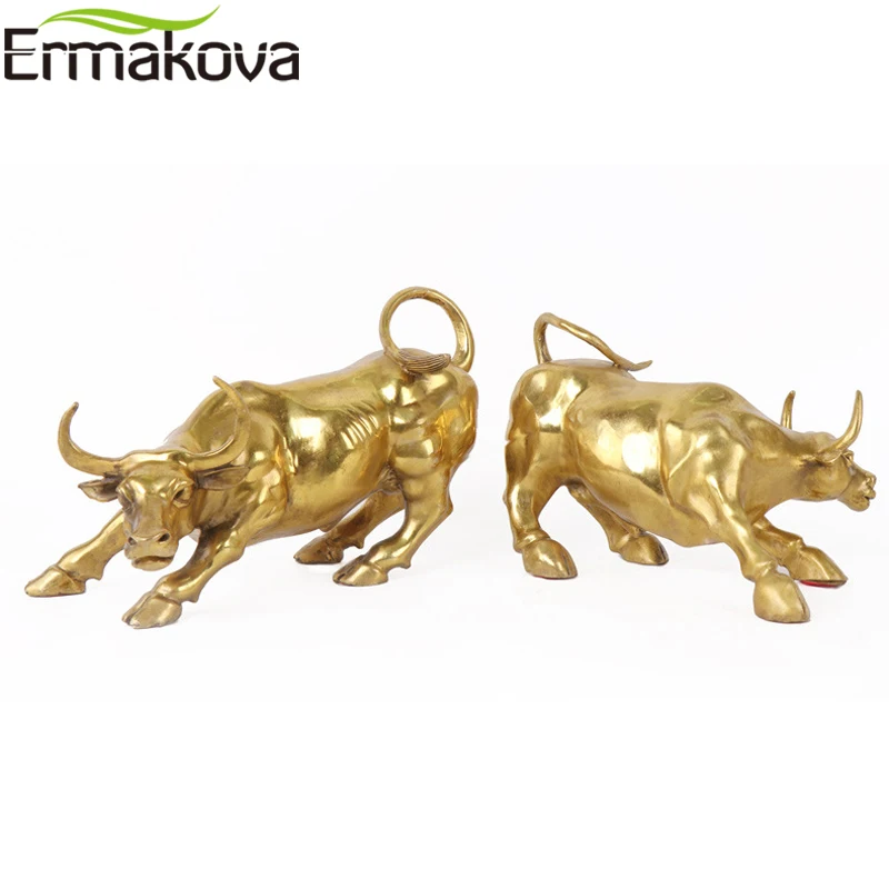 ERMAKOVA Wall Street Золотая свирепого быка фигурка скульптура зарядка фондовый рынок