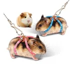 Регулируемый поводок для домашних животных, мягкая шлейка для животных, птица, попугай, мышь, хомяк, хорьки, крыса, свинья