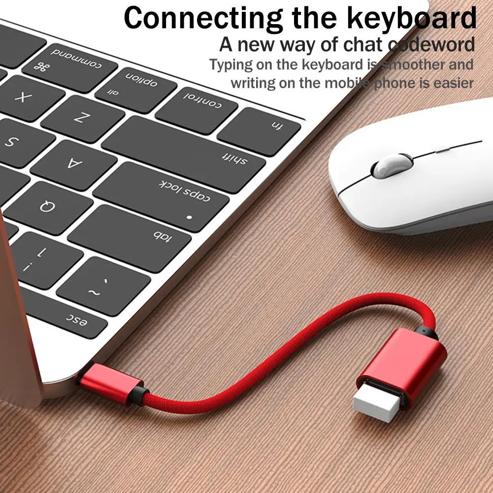 Глянцевый Type-C OTG линейный конвертер универсальная интерфейсная карта клавиатура