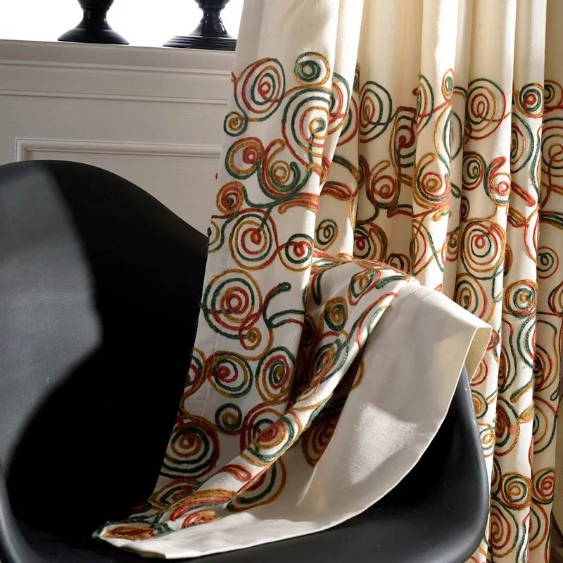 Цветные бесконечный занавес для детской комнаты окон спальни льняная занавеска