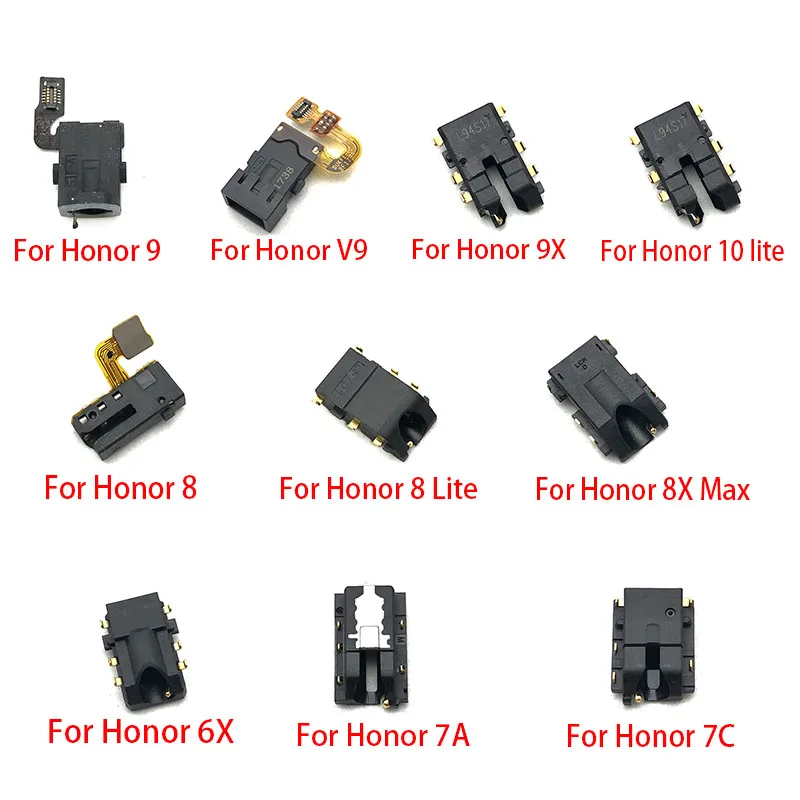 2 шт./лот наушники с аудиоразъемом шлейф лента для Huawei Honor 6X 7A 7C V9 9X 8X Max 8 9 10