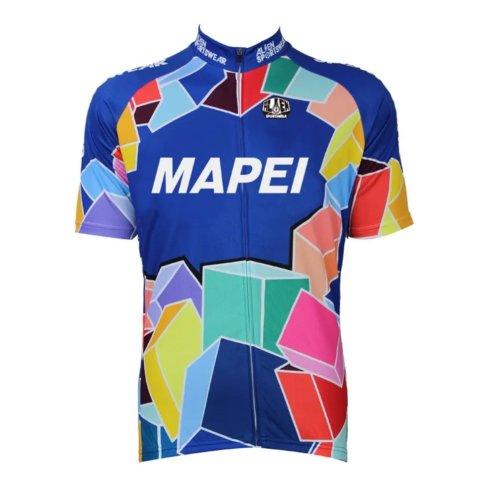 

New Retro 1993 Mapei Cycling Jersey MTB Cycling Jersey Short Sleeve