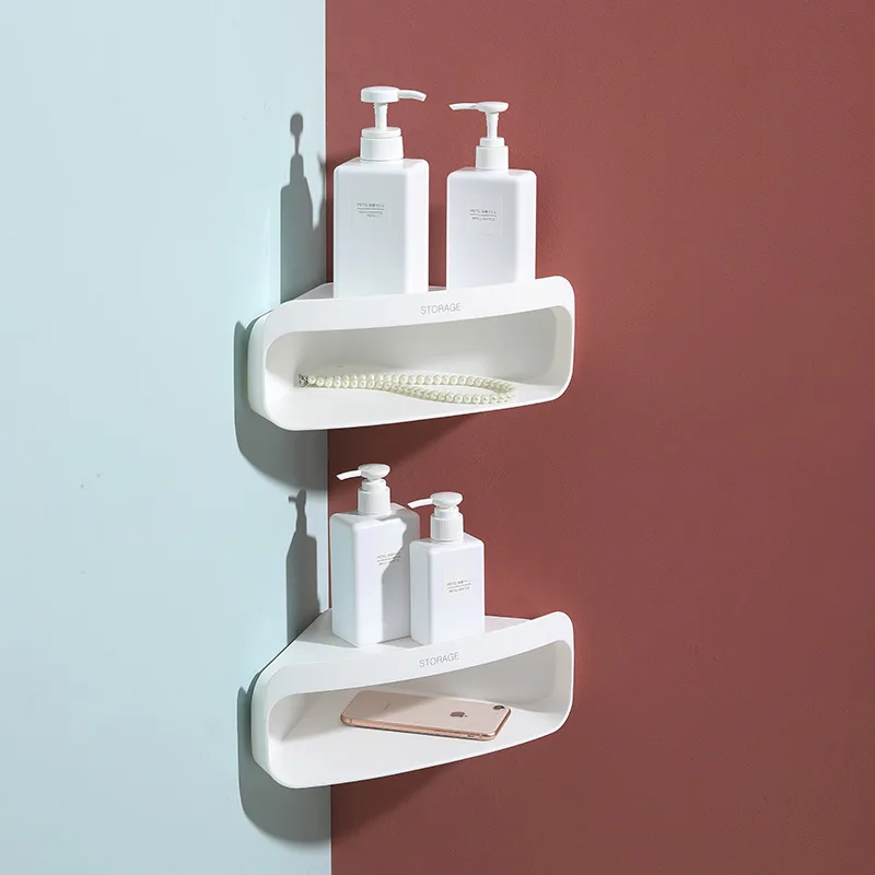 Настенная угловая полка для хранения в ванную комнату пластиковые настенные