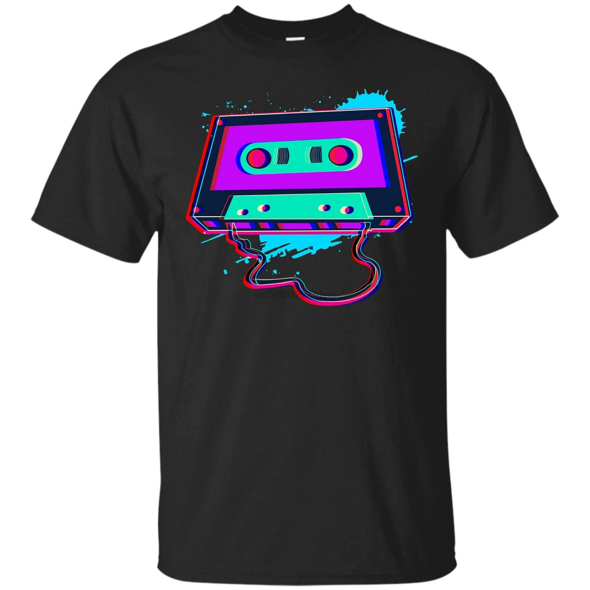 

80s Retro Neon Sign Vintage Cassette T-Shirt Men Women Gifts Tees