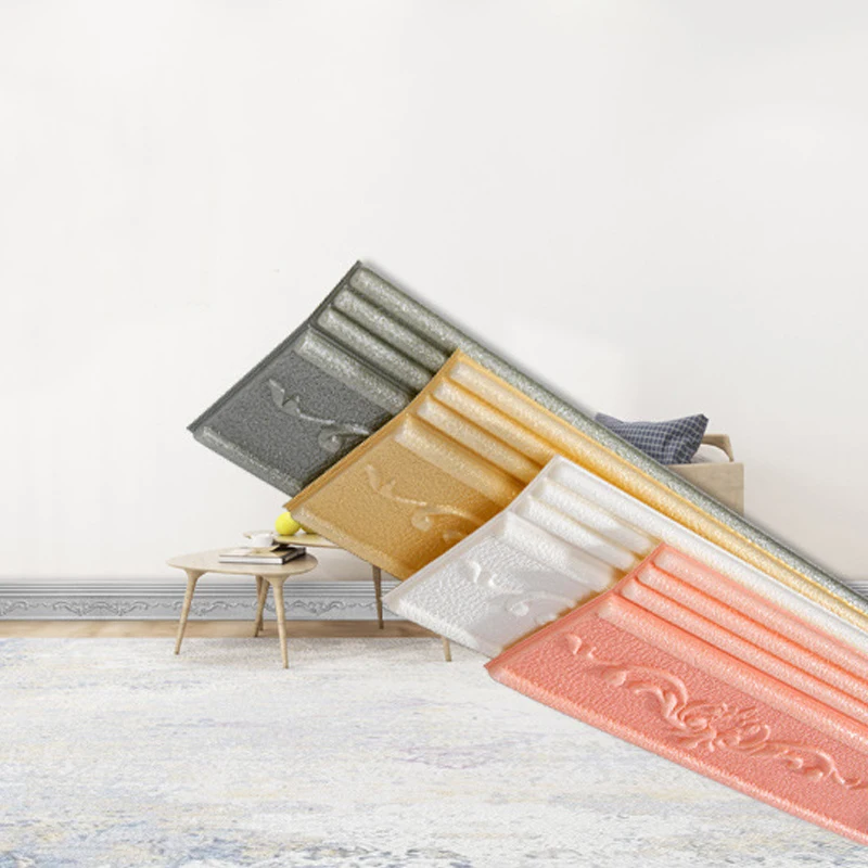 Самоклеящиеся 3D наклейки на стену из пены линия талии обои для плинтуса рамка