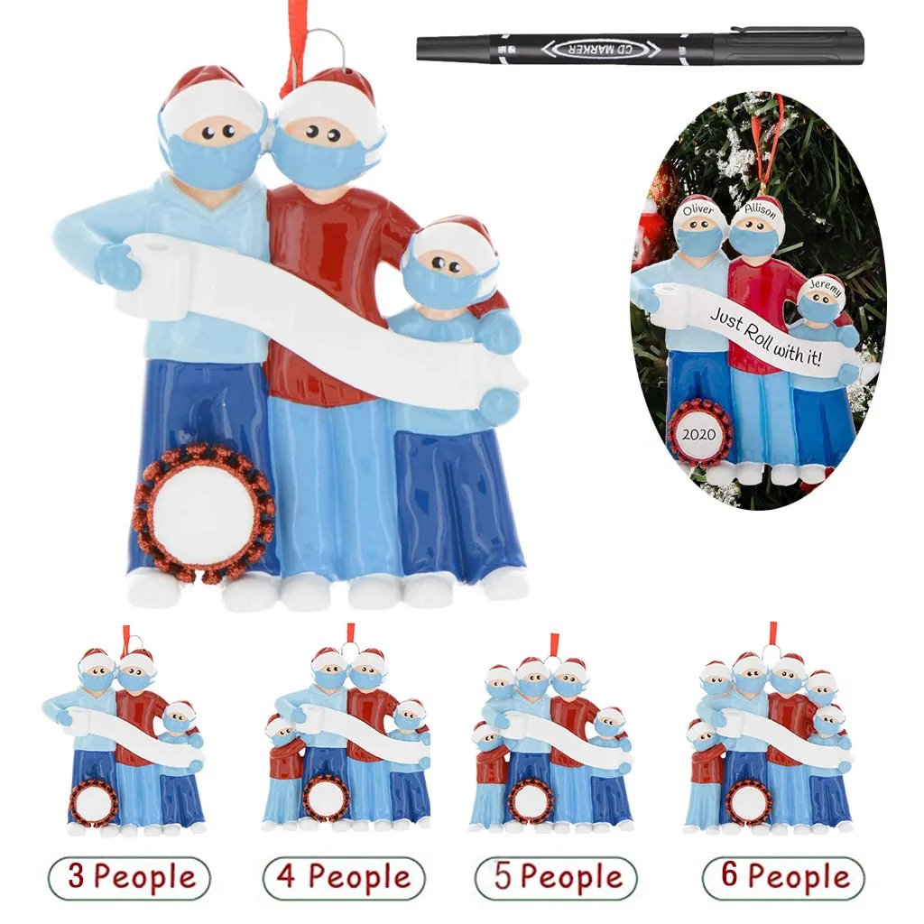 Персонализированное украшение для семьи 2020 рождественские украшения 2 мл