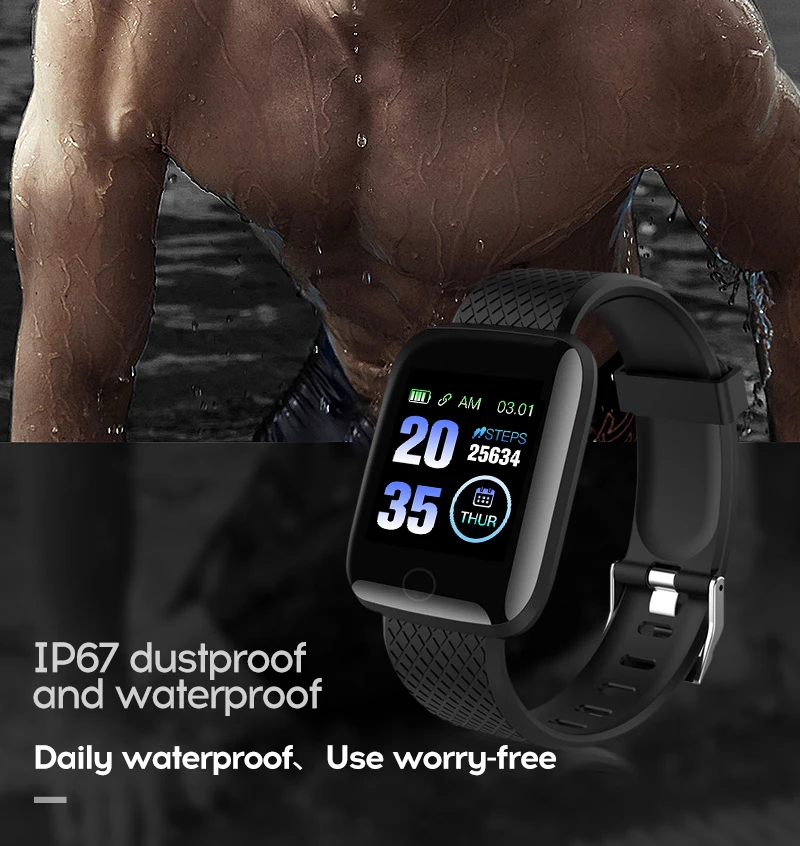 

2020 Promotion Pedometer Sport waterproof smart watch 116 smartwatch 116plus