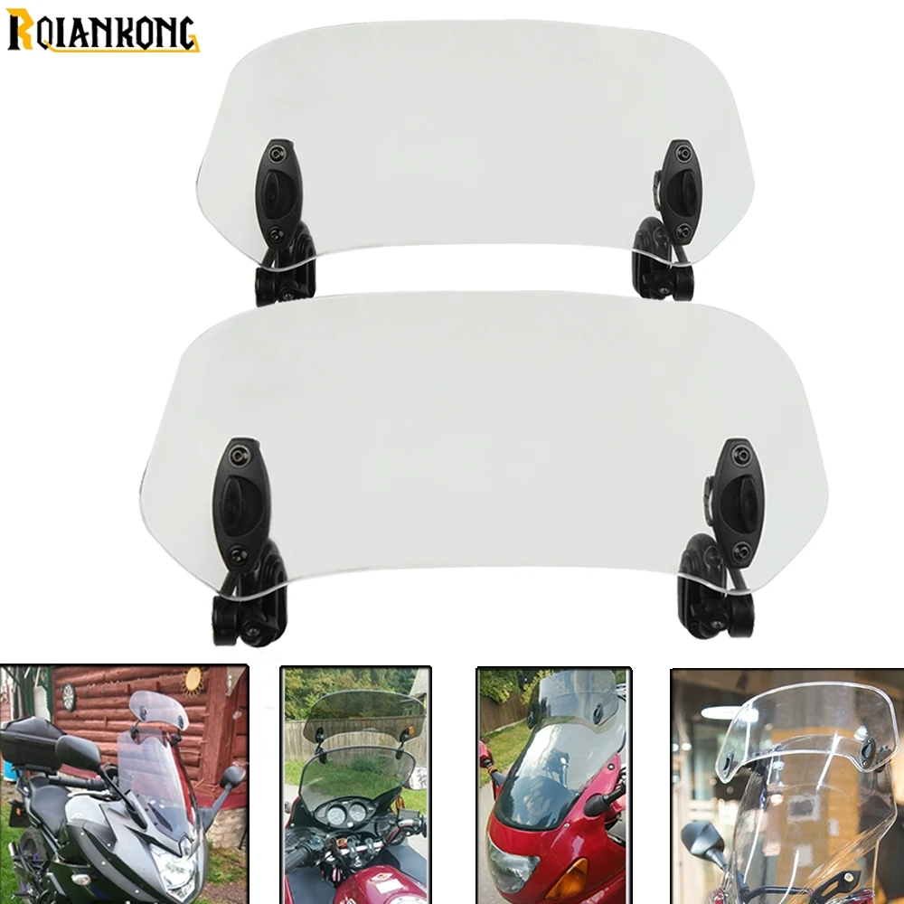 

Universal Motorcycle Windshield Airflow Adjustable Windscreen Wind Deflector For CBR 600RR 954RR 929RR 1000R 2000-2018 BMW C650