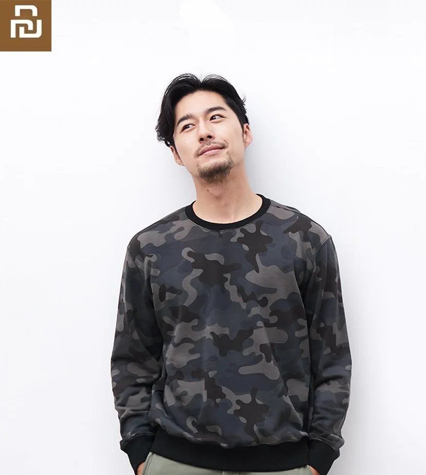 Мужской и женский свитер youpin повседневный Камуфляжный с круглым вырезом из