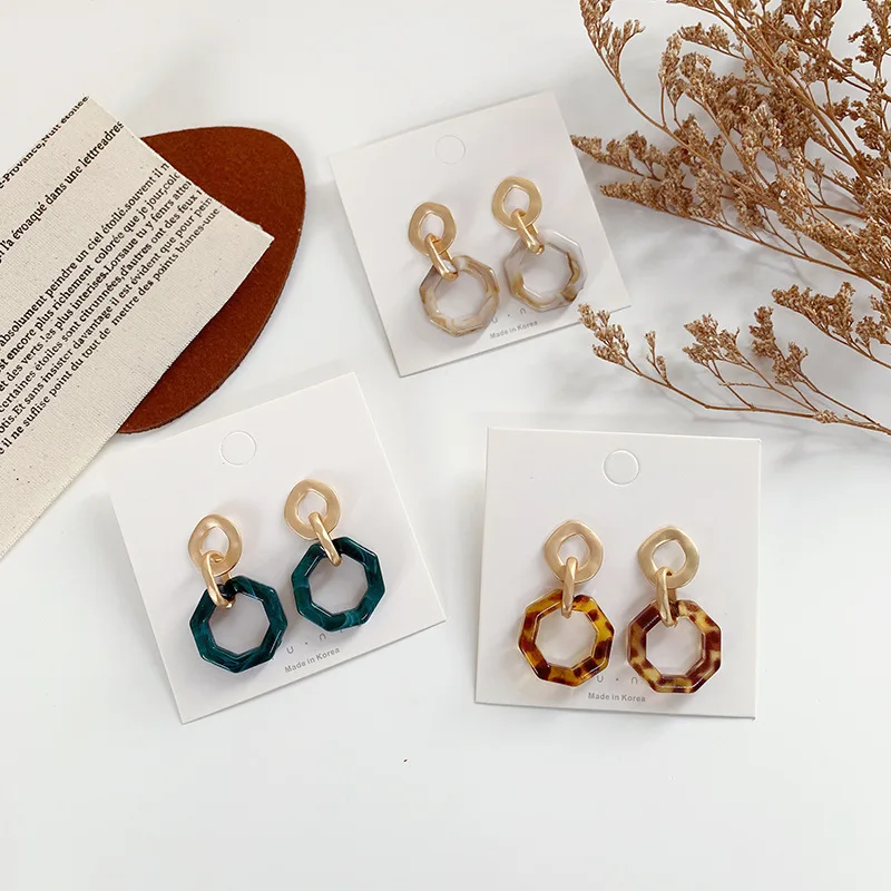 Женские акриловые длинные серьги элегантные геометрические | Украшения и