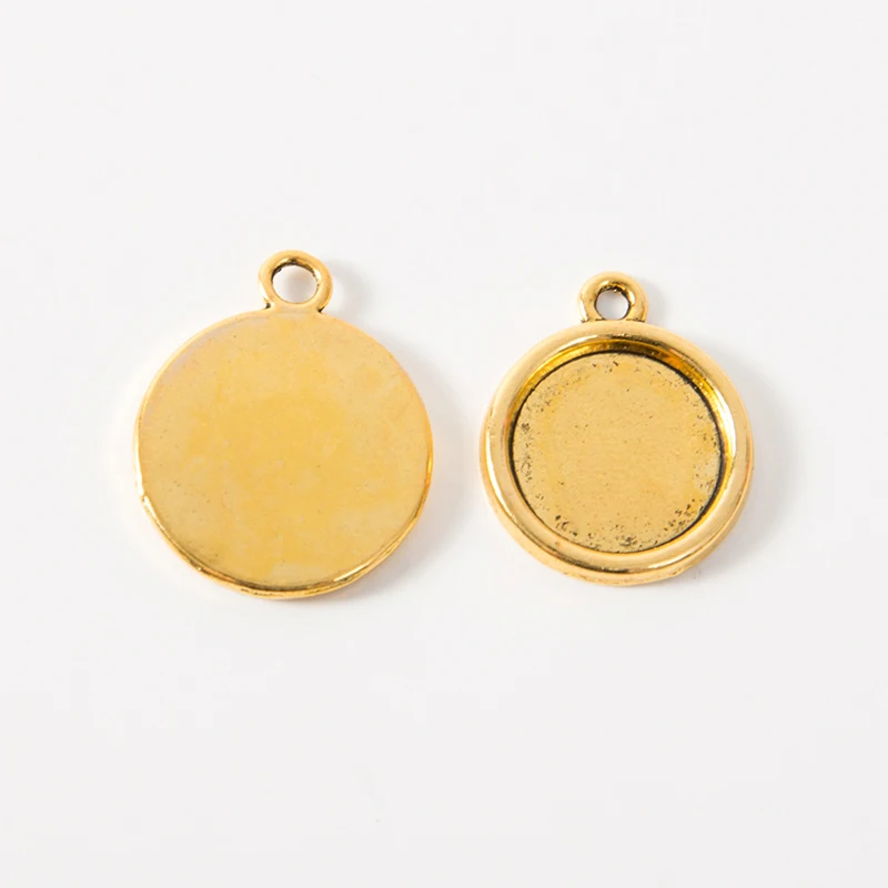 10 шт. круглый поднос подвесная Подвеска для DIY ожерелья ювелирные изделия оптовая