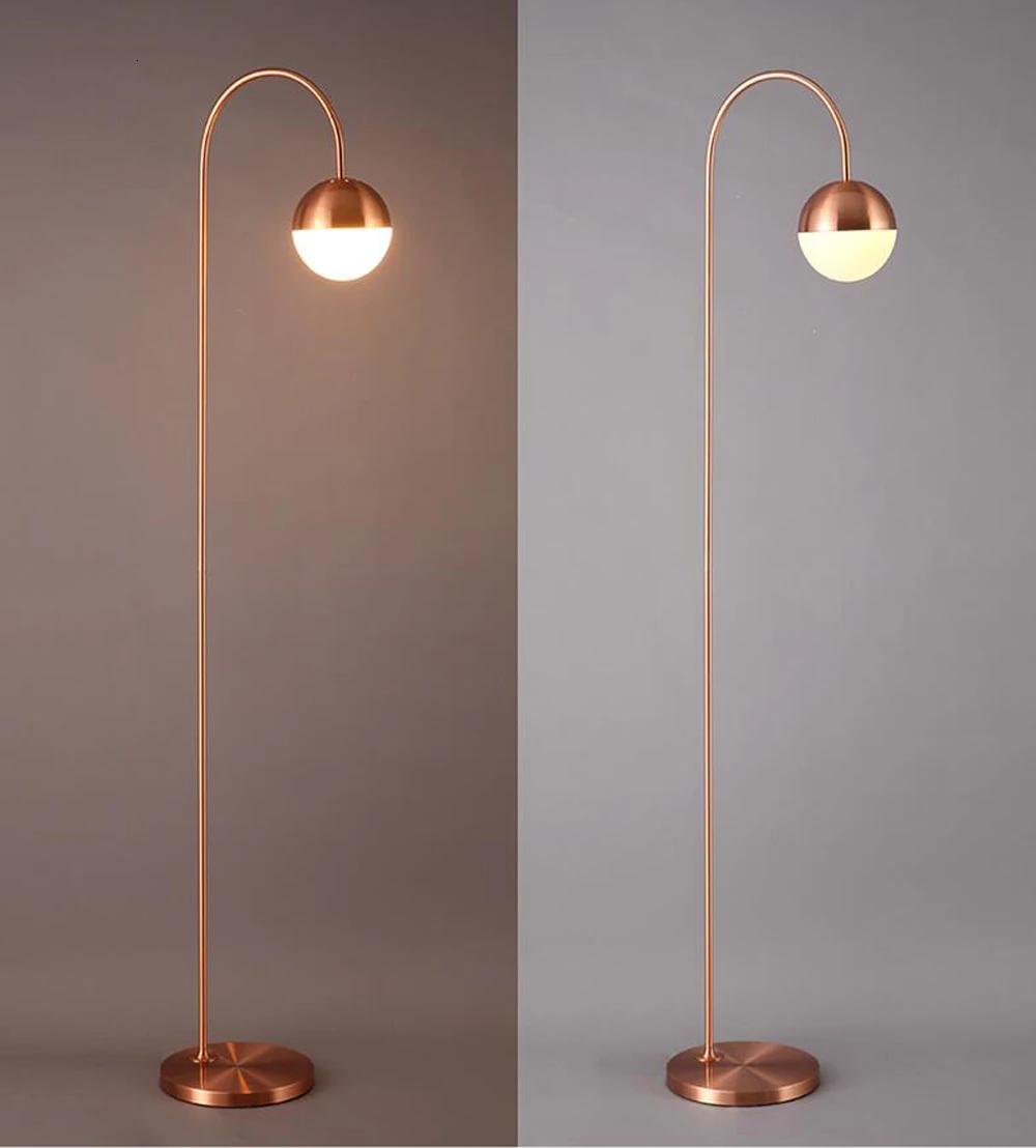 Современный напольный светильник из золотого стекла круглый шар|Напольные