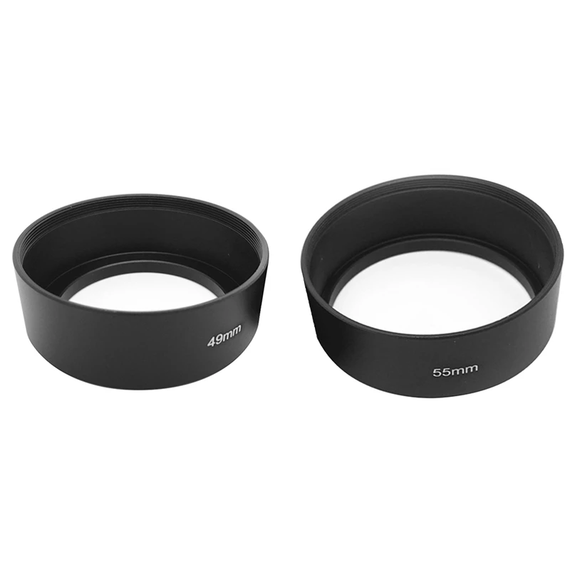 Металлическая бленда с резьбовым креплением для фильтра объектива камеры из