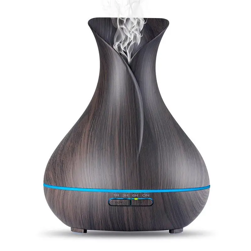Essential Oil Diffuser 500ml Air Humidifier Wood Grain 7 Color Led Light Ultrasonic Cool Atomizer Fragrance Diffuser Silent