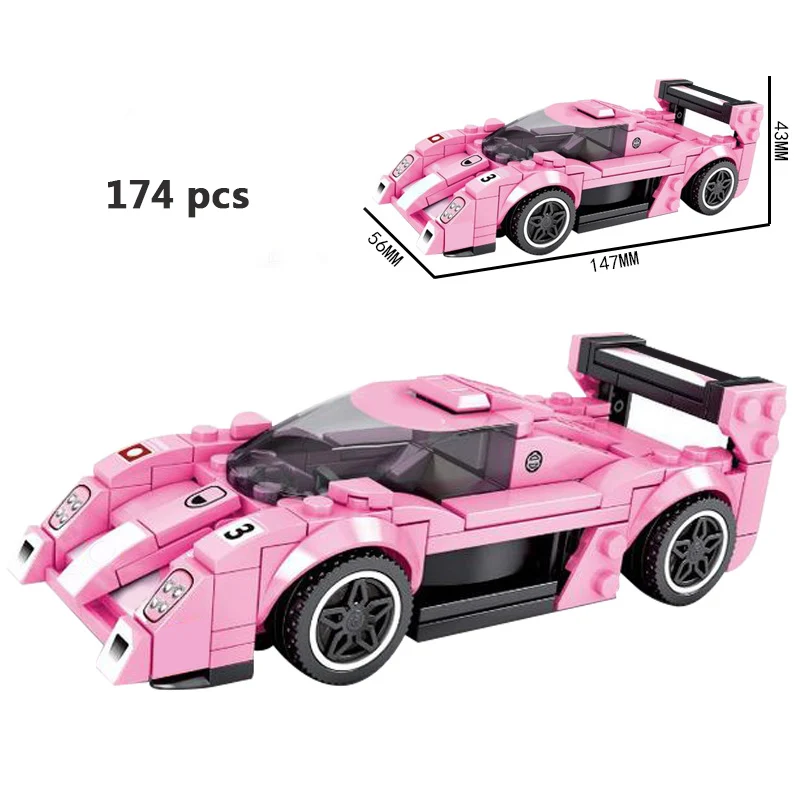 

City Vehicle Speed Racing Sports Car Building Block Kit Off Road Model Bricks Educational DIY Toys for Children Boys