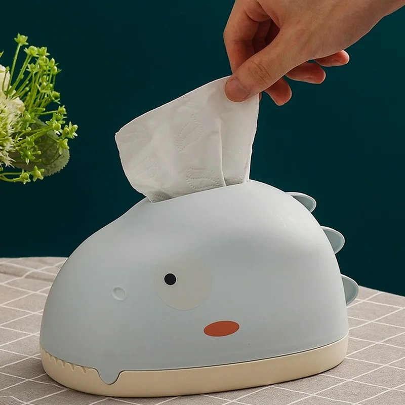 

Cute Dinosaur Model Tissue Box Desktop Paper Holder Toilet paper Dispenser Storage Napkin Case Organizer Ornament decoration